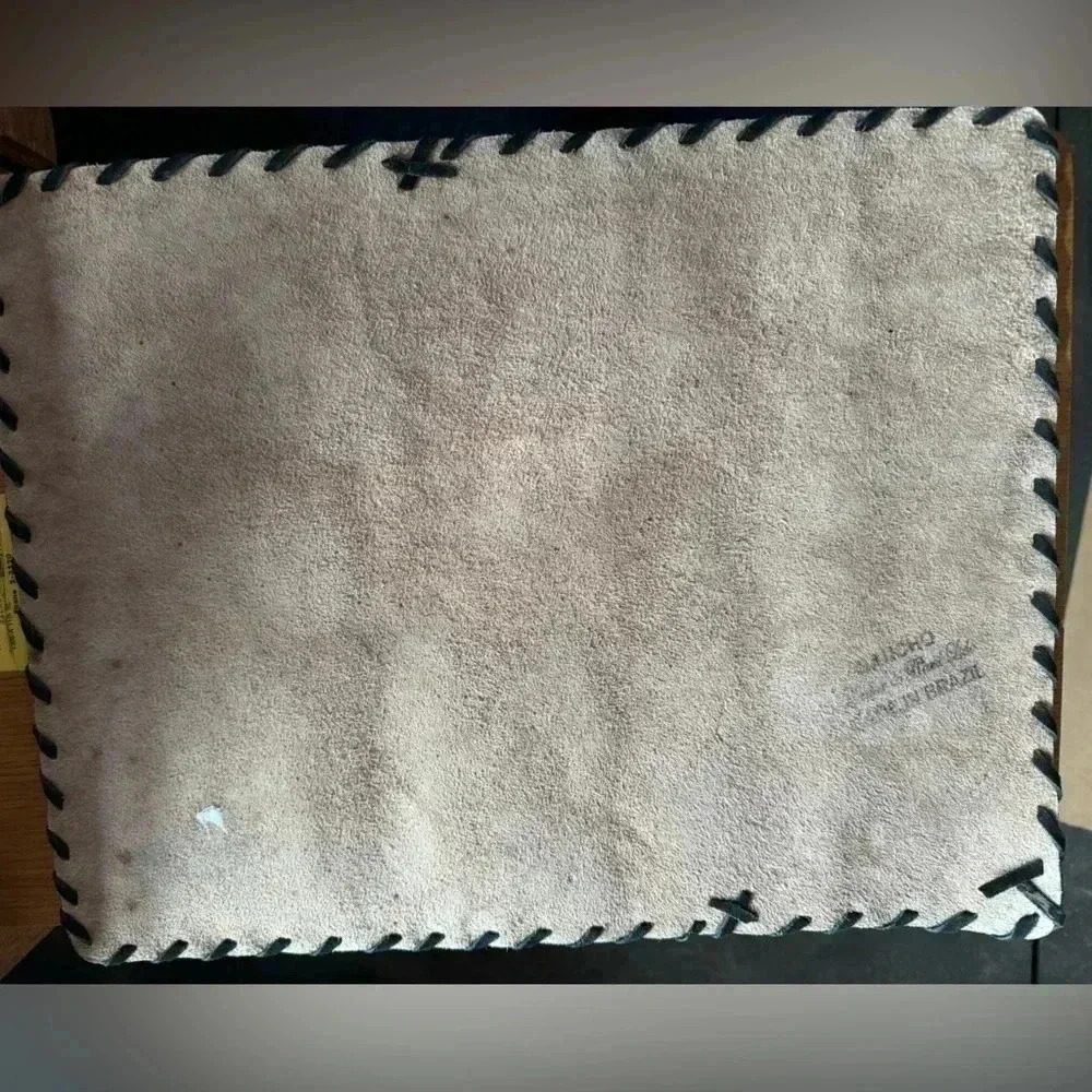 Cow hide tiger strip placemat.  A few areas where hair is gone. See photos. - Picture 5 of 7